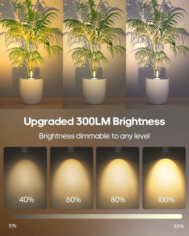 Alt view image 2 of 7 - Spotlights Indoor with Remote, 3000Mah Rechargeable Wireless Plant Light Up Lights with 3 Colors & Dimmer, Small LED Picture Lights for Painting, Artwork, Accent Lighting, 4 Pack White