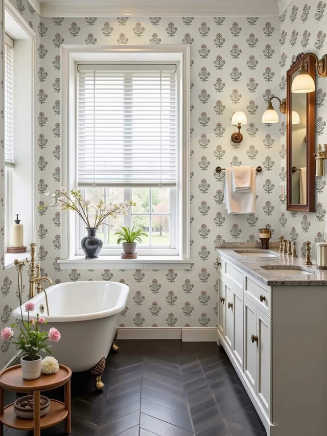 Alt view image 4 of 7 - Pink Floral Wallpaper Cottage Peel and Stick Wallpaper 17.3''x393'' Faux Linen Texture Contact Paper for Cabinets Removable Self-Adhesive Wall Paper for Bedroom Kitchen Renter Friendly Vinyl