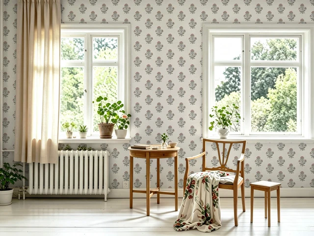 Alt view image 6 of 7 - Pink Floral Wallpaper Cottage Peel and Stick Wallpaper 17.3''x393'' Faux Linen Texture Contact Paper for Cabinets Removable Self-Adhesive Wall Paper for Bedroom Kitchen Renter Friendly Vinyl