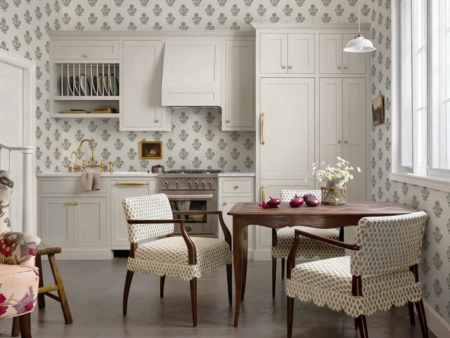 Alt view image 7 of 7 - Pink Floral Wallpaper Cottage Peel and Stick Wallpaper 17.3''x393'' Faux Linen Texture Contact Paper for Cabinets Removable Self-Adhesive Wall Paper for Bedroom Kitchen Renter Friendly Vinyl