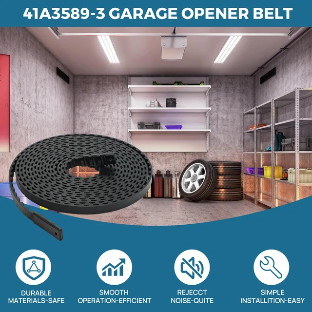 Alt view image 7 of 7 - 41A3589-3 41A3589-12 Drive Belt for 7ft High Garage Doors, 233'' Garage Door Openers Belt, Replacement Belt Compatible with Chamberlain LiftMaster Sentex Whisper Belt Drive Garage Door Opener