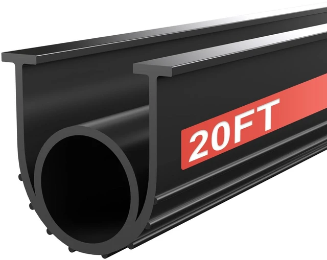 Main image of Garage Door Seals Bottom Rubber - 20 Ft Universal U+O Weatherproofing Garage Door Weather Stripping Bottom Seal Replacement Fits Most Standard Garage Doors, Easy Installation