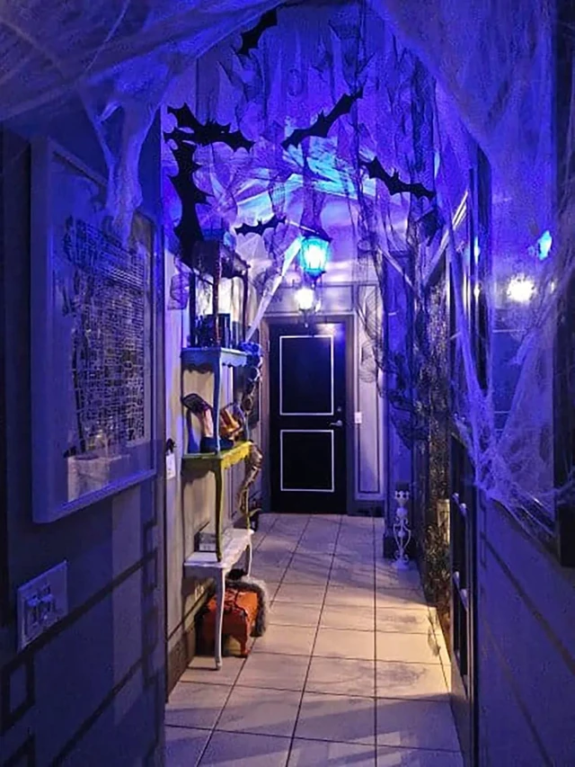 Alt view image 3 of 7 - Upgraded Flame Light Bulbs for Home Decor with Upside Down Effect 4-Mode LED E26/E27 Flickering Light Bulbs for Halloween Christmas Party Patio Porch Indoor & Outdoor Decorations - 2 Blue