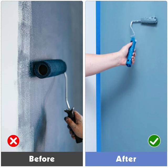 Alt view image 6 of 7 - 5 Rolls Painters Tape 1.5Inch Wide Blue Painters Tape for Wall Painting 1.5In × 55Yd × 5Rolls Upgrade Washi Tape UV Resistant Multi-Surface Masking Tape for Painting Edge Treatment DIY Crafts