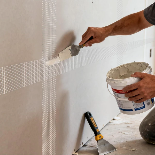 Alt view image 5 of 6 - Drywall Joint Tape 6 Inch x 75 Feet- Self-Adhesive Mesh Tape for Drywall Repair, Crack Fixing, Joint Taping, Easy to Apply, Heavy Duty Fiberglass Reinforcement