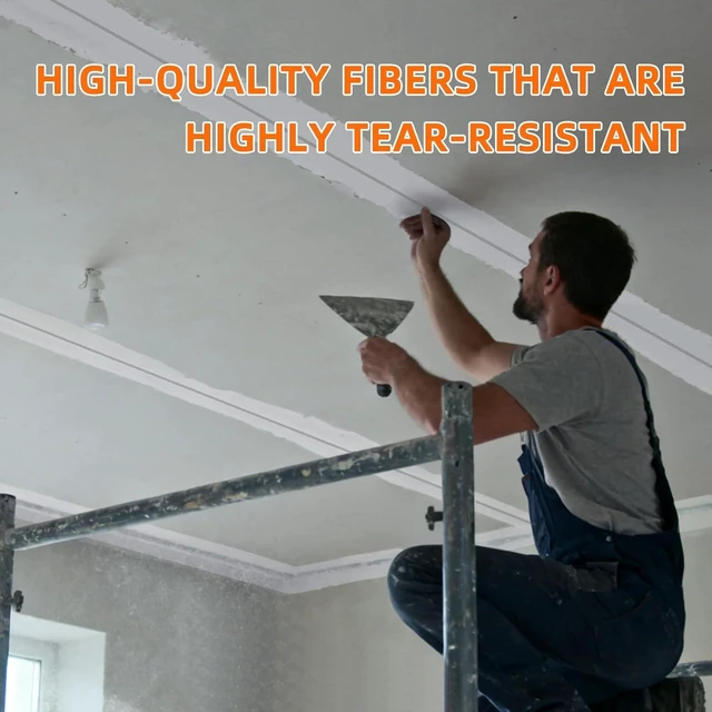 Alt view image 6 of 6 - Drywall Joint Tape 6 Inch x 75 Feet- Self-Adhesive Mesh Tape for Drywall Repair, Crack Fixing, Joint Taping, Easy to Apply, Heavy Duty Fiberglass Reinforcement
