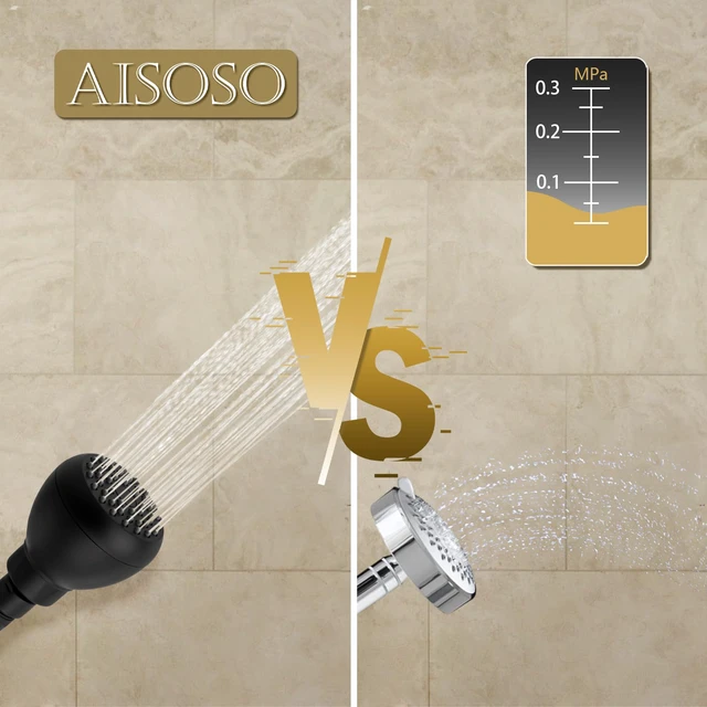 Alt view image 4 of 7 - Fixed Shower Head High Pressure 3 Inch Showerhead Matte Black 360 Rotatable Design, Self Cleaning Silicone Nozzles, Adjustable Swivel Brass Ball Joint for Relaxing and Comfortable Shower