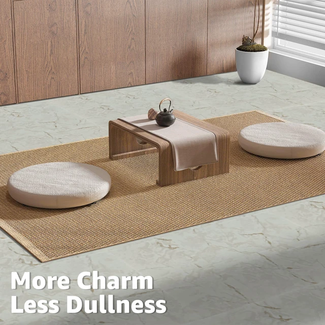 Alt view image 5 of 7 - 30-Pack Peel and Stick Floor Tiles, 12" x 12", White Grey Vein Marble Anti-Slip, Waterproof, Stain-Resistant, Simple to Clean, Durable, Premium Vinyl, Ideal for Kitchen, Dining Room, Bedrooms
