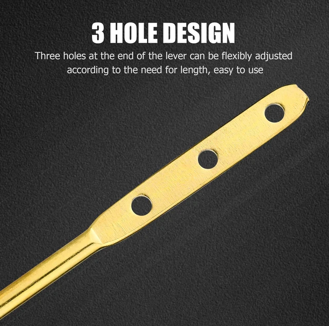 Alt view image 4 of 7 - For TOTO Toilet Handle Replacement Parts Kit, Universal THU068#CP Trip Lvr St743S Side Mount Toilet Flush Tank Lever Handle for TOTO Kohler Toilet Tank, 1-Pack Copper Lever, 1-Pack Brushed Gold