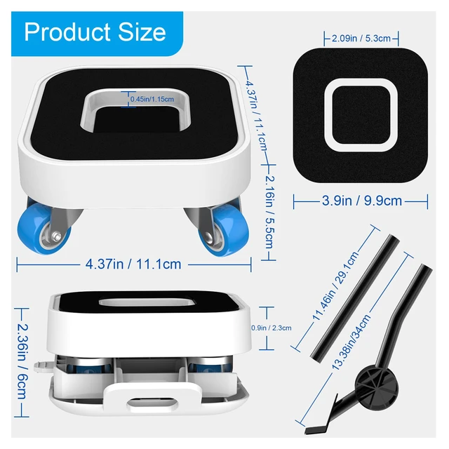 Alt view image 7 of 7 - New Upgraded Furniture Sliders for Hard Floors & Carpets 2-in-1 Furniture Movers with Wheels - Furniture Dolly for Moving Heavy Duty Sofa Bed Appliance - Load Capacity Up to 750lb