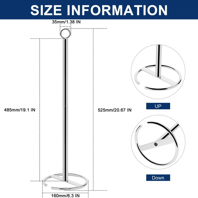 Alt view image 2 of 7 - Bath Toilet Paper Holder Stand, Freestanding Tissue Paper Storage with Reserve, Space Toilet 4 Rolls Holder for Bathroom/Kitchen Countertop-All Metal (2 Pack, Chrome Finish)