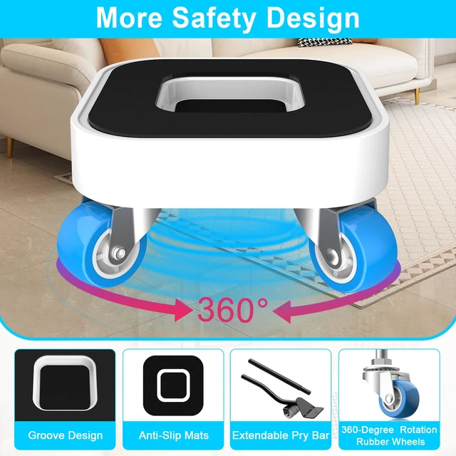 Alt view image 3 of 6 - New Upgrade Furniture Sliders: Furniture Dolly with 360° Rotatable Wheels Furniture Sliders for Hardwood Floors - Furniture Movers with Groove for Moving Heavy Duty Sofa Bed - Supports up to 900 lbs
