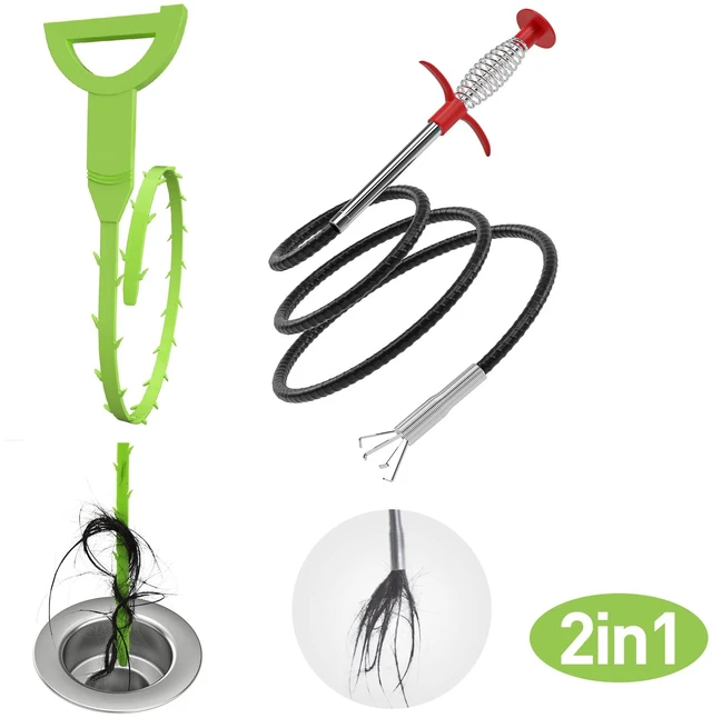 Alt view image 2 of 6 - Flexible Grabber Claw Pick Up Reacher Tool (Drain Clog Remove Tool), With 4 Claws Bendable Hose Pickup Reaching Assist Tool for Litter Pick, Home and Kitchen Sink, Drains, Toilet (63 inch)