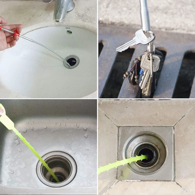 Alt view image 4 of 6 - Flexible Grabber Claw Pick Up Reacher Tool (Drain Clog Remove Tool), With 4 Claws Bendable Hose Pickup Reaching Assist Tool for Litter Pick, Home and Kitchen Sink, Drains, Toilet (63 inch)