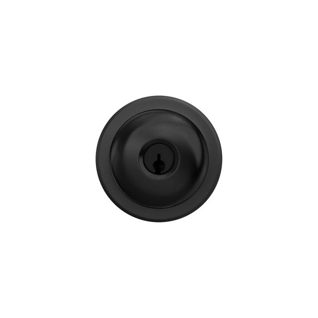 Alt view image 6 of 7 - Plymouth Keyed Entry Door Knob, Interior/Exterior, Matte Black Keyed entry door knob with turn-button lock, Easy to install, Certified security & durability, Universal fit, 2 keys