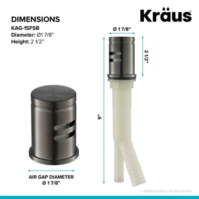 Alt view image 4 of 7 - to Dishwasher Air Gap in Spot Free Black Stainless, KAG-1SFSB