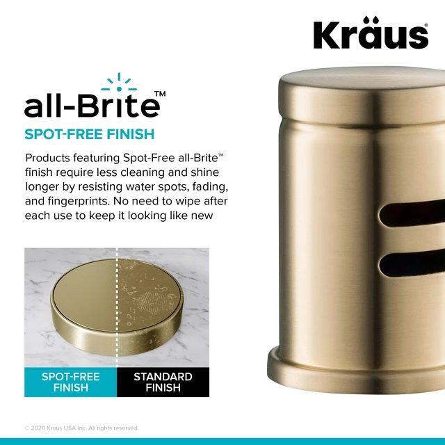 Alt view image 4 of 7 - Dishwasher Air Gap in Spot Free Antique Champagne Bronze, KAG-1SFACB