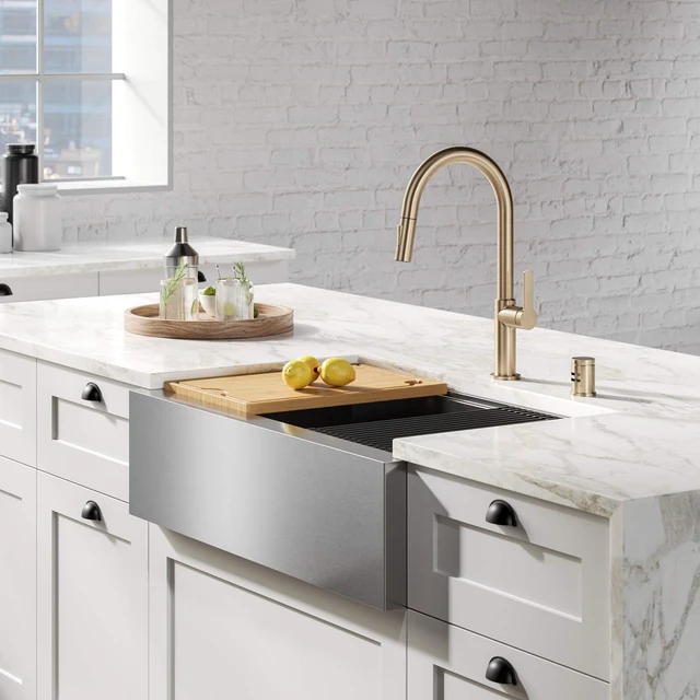 Alt view image 7 of 7 - Dishwasher Air Gap in Spot Free Antique Champagne Bronze, KAG-1SFACB
