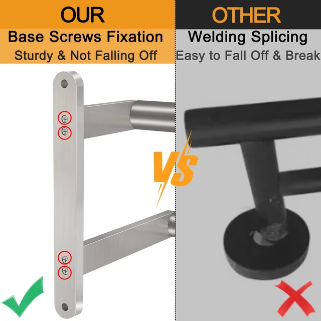 Alt view image 2 of 7 - Double Towel Bar, 24Inch Towel Rack for Bathroom, Stainless Steel Double Bath Towel Bar, Wall Mounted Towel Holder, Double Towel Rod Towel Rail Hanger for Wall, Kitchen (Brush Nickel)