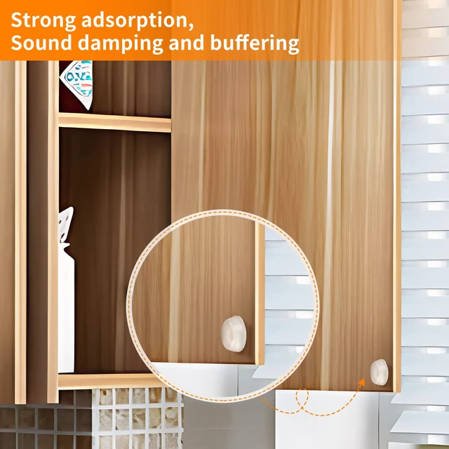 Alt view image 3 of 6 - 120 PCS Square Cabinet Bumpers - Corner Protection, Anti-Slip, Transparent (Pack of 2)