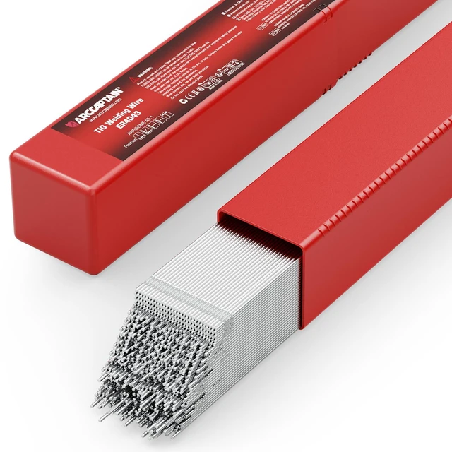 Main image of ER4043 Aluminum TIG Welding Rod, 3/32" x 16" 5LB Excellent Fluidity, Low Crack Sensitivity & Smooth Bead Appearance for Precision Aluminum TIG Welding