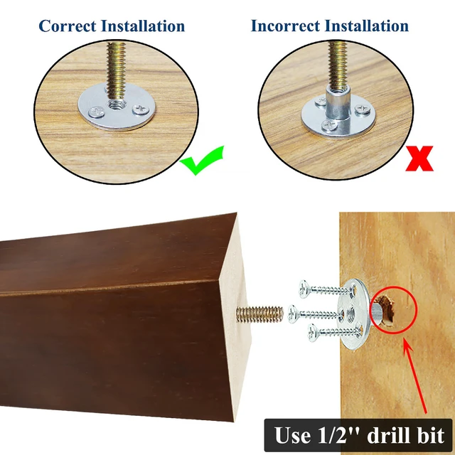 Alt view image 3 of 6 - 6 inch Sofa Legs Wood Furniture Legs Pack of 4 Pyramid Couch Legs Mid-Century Modern Brown Replacement Legs for Chair Recliner