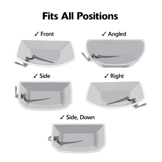 Alt view image 5 of 5 - Strongarm Metal Toilet Handle & Lever in Polished Gold - 6021 Faucet Style is Universal - fits front, angled, side, left & right-mount toilets for a smooth, spring-loaded flush