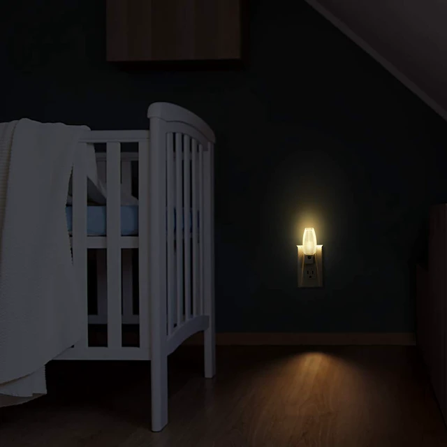 Alt view image 4 of 5 - Plug-in LED Night Light, Dusk to Dawn Sensor, Warm White 6 Pack Warm white sensor night light, ideal for nursery, bedroom, bathroom, hallway, stairs & kitchen