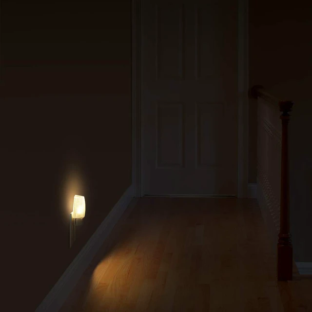 Alt view image 5 of 5 - Plug-in LED Night Light, Dusk to Dawn Sensor, Warm White 6 Pack Warm white sensor night light, ideal for nursery, bedroom, bathroom, hallway, stairs & kitchen