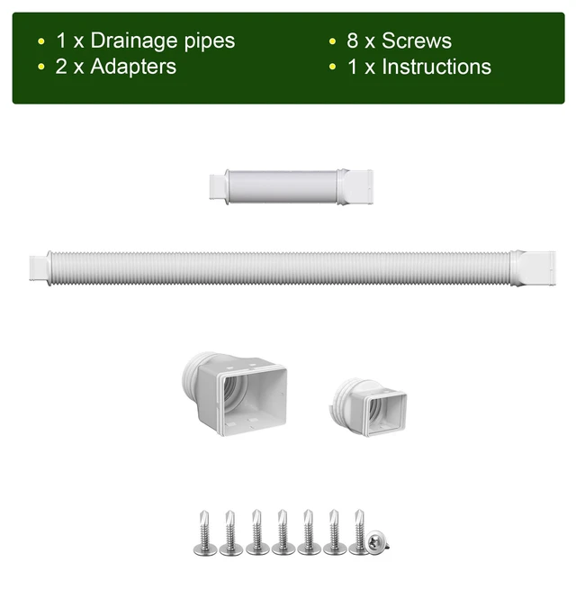Alt view image 6 of 6 - Rain Gutter Downspout Extensions, Downspout Extender for Rainwater Drainage Flexible, Down Spout Drain Extension Pipe and Extendable from 21 to 66 Inches (White)