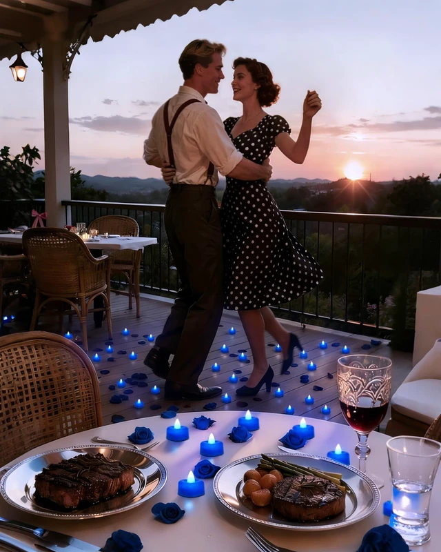 Alt view image 7 of 7 - 4000 Pieces Blue Artificial Rose Petals with 50 Blue Heart LED Tea Lights, Rose Petals and Candles Set for Proposal, Anniversary, Romantic Night, Wedding Decor