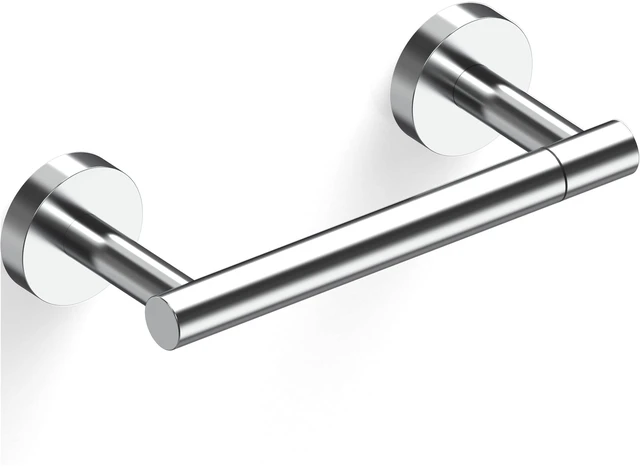 Main image of Polished Finish Toilet Paper Holder SUS304 Stainless Steel Double Post Pivoting Toilet Paper Roll Holder Wall Mounted Toilet Tissue Holder for Commercial Bathroom RV