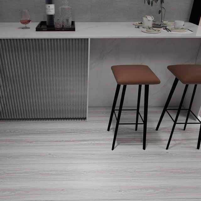 Alt view image 7 of 7 - Wood Grain Peel and Stick Floor Tiles 11.8 Width, Full Roll Length of 118" Versatile Design for Any Space, Light Color Self Adhesive Vinyl Flooring, Waterproof and Non-Slip Features