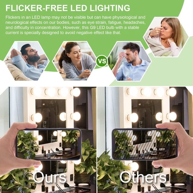 Alt view image 5 of 7 - 20 Pack LED Globe Light Bulbs 4000K Daylight E26 Base 60W Equivalent 500LM, 5W, CRI 85+, Non-dimmable Standard Base LED Globe Light bulbs for Bathroom Vanity Mirror