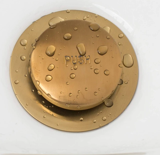 Alt view image 5 of 7 - Tip-Toe Bathtub Drains Trim Set with Two-Hole Overflow Faceplate, Replacement Bath Drain Trim Kit with 2-Hole Overflow Faceplate and Universal Fine/Coarse Thread (Brushed Gold)