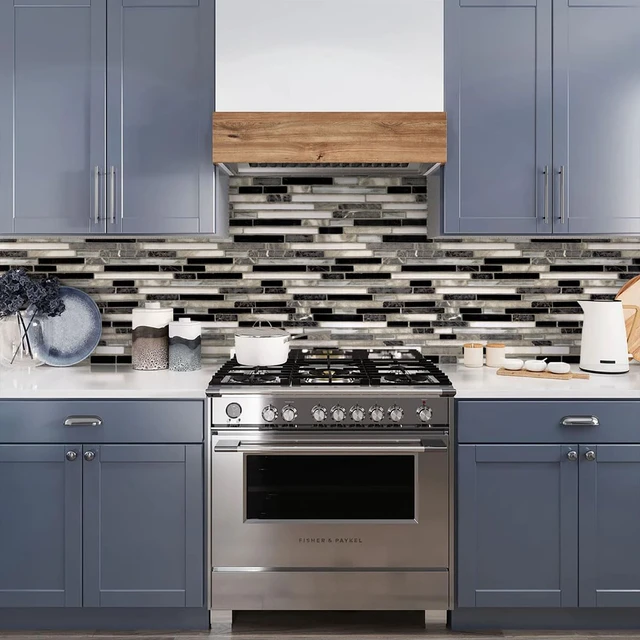 Alt view image 4 of 7 - Backsplash Peel and Stick Wallpaper Kitchen Wallpaper17.7 x 393.7 Kitchen Contact Paper Peel and Stick Wallpaper Backsplash Wallpaper Countertops Waterproof Wall Paper for Bathroom Tile Vinyl