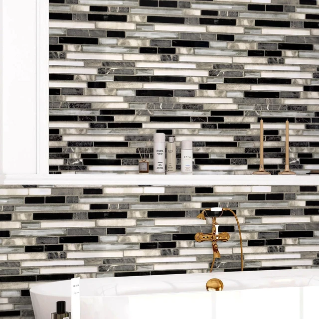 Alt view image 5 of 7 - Backsplash Peel and Stick Wallpaper Kitchen Wallpaper17.7 x 393.7 Kitchen Contact Paper Peel and Stick Wallpaper Backsplash Wallpaper Countertops Waterproof Wall Paper for Bathroom Tile Vinyl