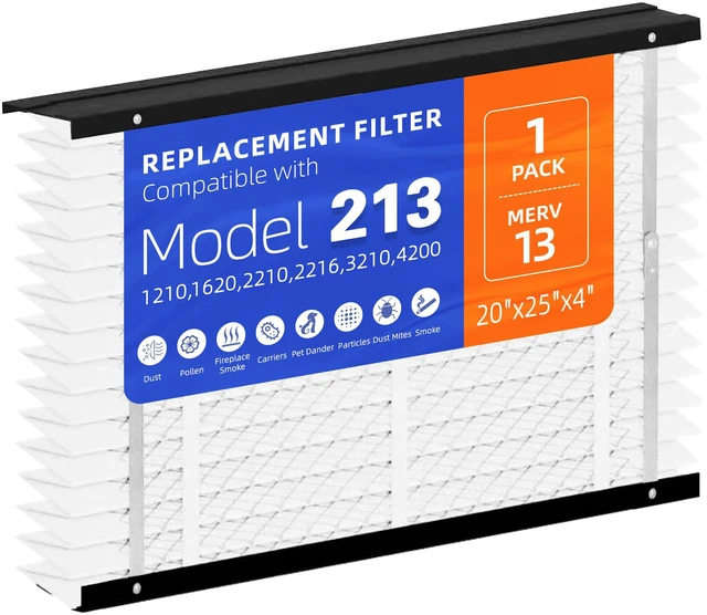 Main image of 1 Pack 213 Replacement Filter,MERV 13,Compatible with AprilAire 213 Whole House Air Purifiers Models,1210,1620,2210,2216,3210,4200,HVAC Furnace Filter Replacement,20x25x4 Air Filter
