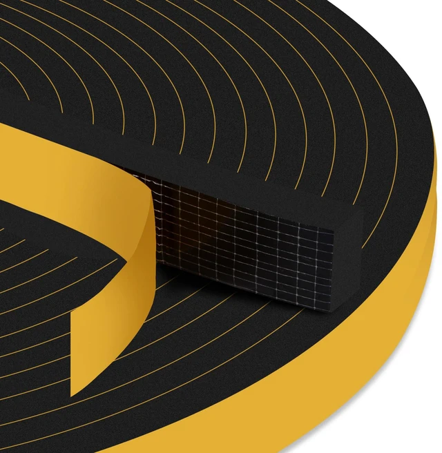 Main image of 20Ft Door Weather Stripping, (1in x 1/2in), Strong Adhesive, Sound Proof, Door Insulation, Weatherproof Foam Tape for Doors, Weatherstripping for Doors Frames, Windows