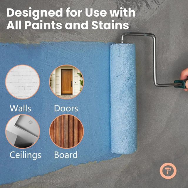 Alt view image 4 of 7 - 9" Microfiber Roller Covers 24-Pack, 3/8" Nap Contractor Set Bulk Pack for Extended Jobs. Holds Paint Well, Reduces Drips on Walls, Siding and Ceilings. Washable for Repeated Use
