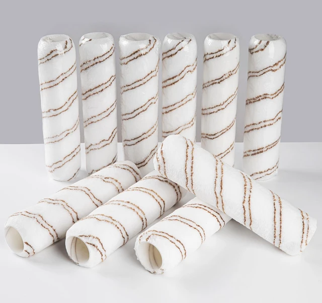 Alt view image 6 of 7 - 9" Microfiber Roller Covers 24-Pack, 3/8" Nap Contractor Set Bulk Pack for Extended Jobs. Holds Paint Well, Reduces Drips on Walls, Siding and Ceilings. Washable for Repeated Use