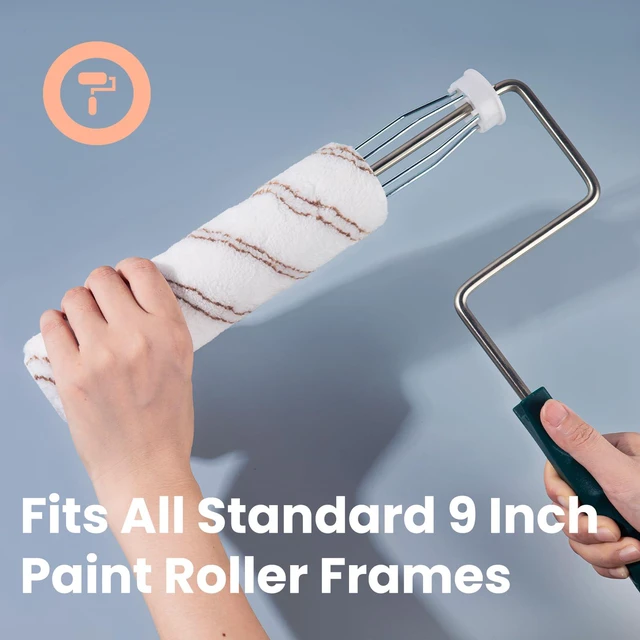 Alt view image 7 of 7 - 9" Microfiber Roller Covers 24-Pack, 3/8" Nap Contractor Set Bulk Pack for Extended Jobs. Holds Paint Well, Reduces Drips on Walls, Siding and Ceilings. Washable for Repeated Use