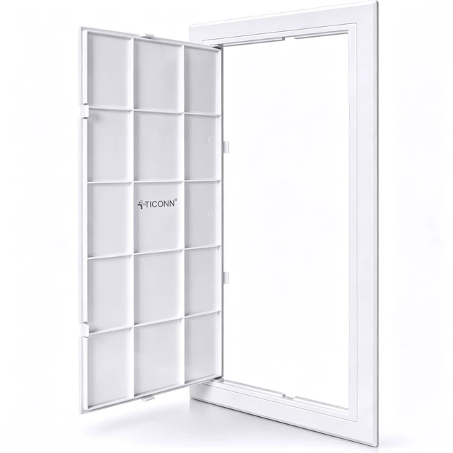Main image of 8" x 16" Access Panel for Drywall, ABS Wall Hole Cover, Access Door Durable ABS, Impact & UV Resistant, Paintable Textured Surface, Screw or Adhesive Mounting, for Plumbing, Wires, Cables
