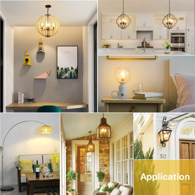 Alt view image 4 of 5 - E12 LED Candelabra Light Bulbs 60W Equivalent, Soft White 3000K 600 Lumens Chandelier Bulb, 6W B11 Candle Base, Non-Dimmable, Pack of 6