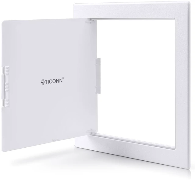 Main image of 8" x 8" Access Panel for Drywall, ABS Wall Hole Cover, Access Door Durable ABS, Impact & UV Resistant, Paintable Textured Surface, Screw or Adhesive Mounting, for Plumbing, Wires, Cables