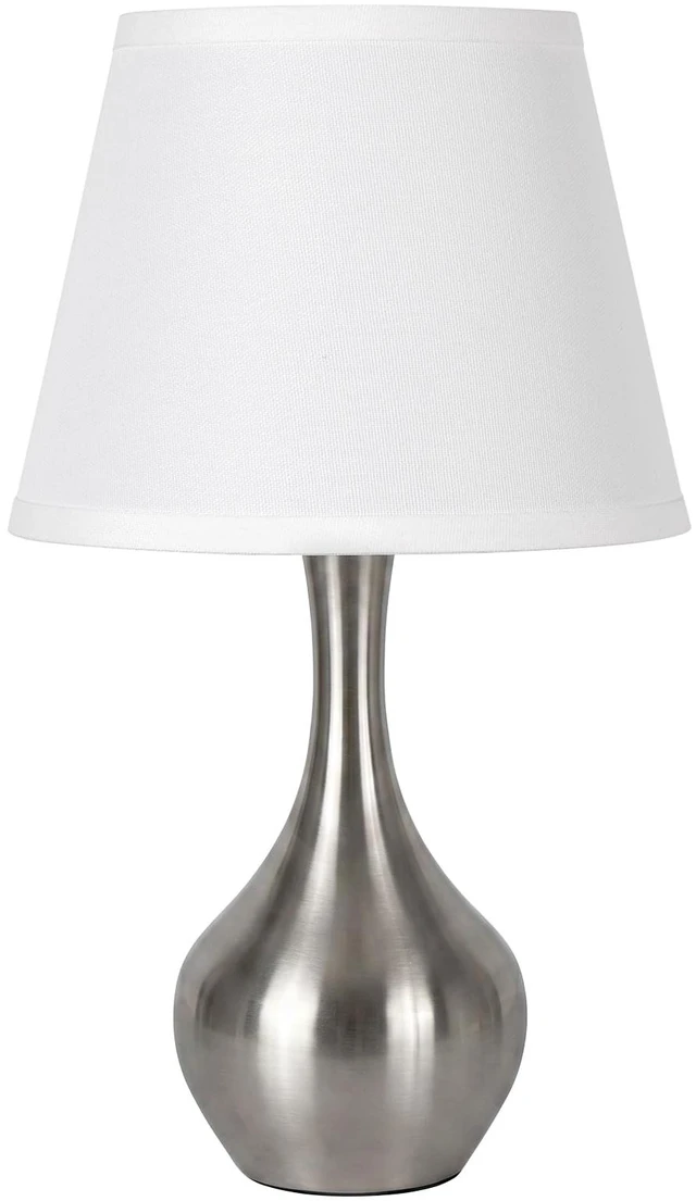 Alt view image 6 of 7 - 16.1" Touch Table Lamp for Nightstand, 3 Way Dimmable Small Bedroom Lamp Touch Control, Bulb Included, Silver Bedside Lamps for Desk, Night Stands, Living Room, End Table, Corded
