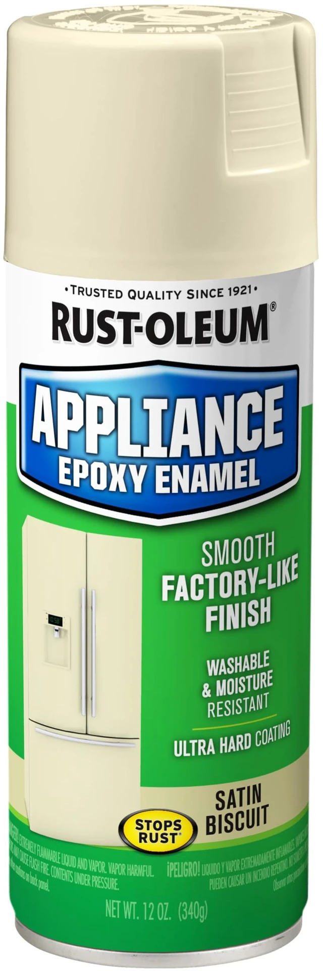 Main image of Appliance Epoxy Biscuit Spray Paint Appliance Refinishing, Washable Finish, Moisture Resistant Coating, Refrigerators, Dishwashers, Cabinets, 12 Oz - Spray Paints
