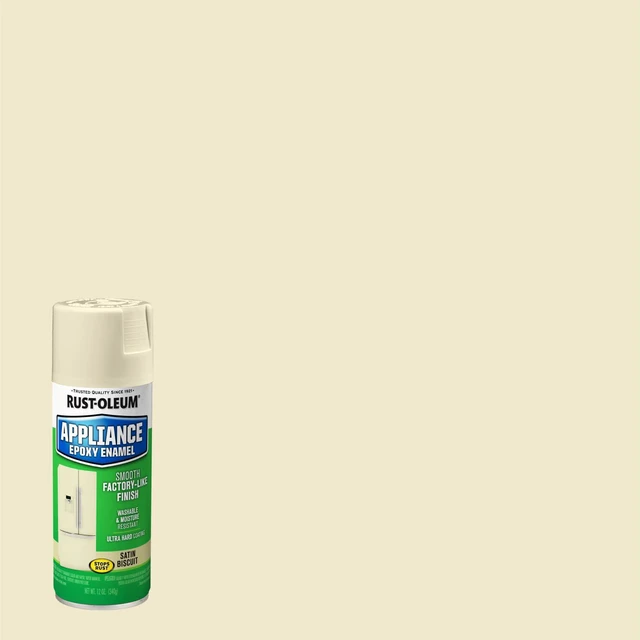 Alt view image 2 of 7 - Appliance Epoxy Biscuit Spray Paint Appliance Refinishing, Washable Finish, Moisture Resistant Coating, Refrigerators, Dishwashers, Cabinets, 12 Oz - Spray Paints