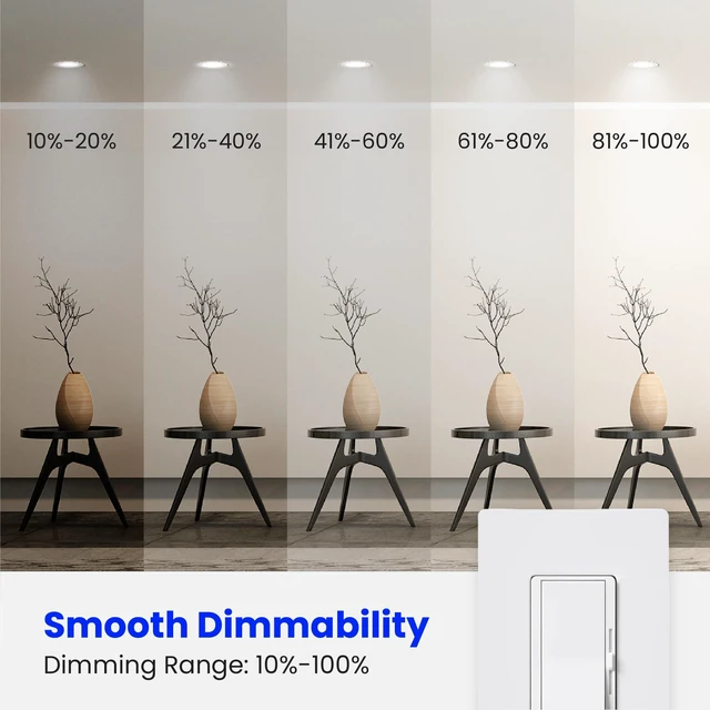Alt view image 3 of 7 - BR30 LED Light Bulbs, 100W Eq, Dimmable, Daylight 6 Pack E26 Base, 5000K, 1400 Lumens, CRI 80, 10 Year, Damp Rated, for Recessed Cans, Wide Flood Beam