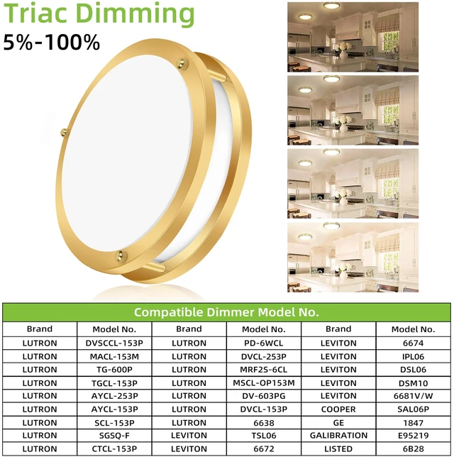 Alt view image 4 of 7 - 10 inch Flush Mount LED Ceiling Light Fixture,1100LM 17W,2700K/3000K/3500K/4000K/5000K Adjustable Ceiling Lights,Gold Saturn Dimmable Lighting for Hallway Bathroom,2 Pack